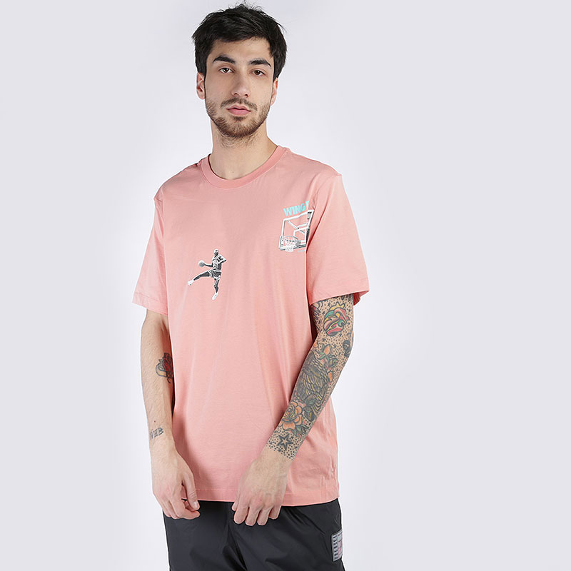мужская розовая футболка Jordan Photo Wing It Tee CD5644-606 - цена, описание, фото 1